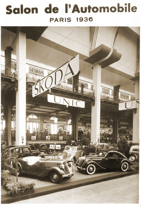 Skoda Popular Monte Carlo Sport am Salon de l'Automobile Paris 1936 Skoda Popular Monte Carlo Sport am Salon de l'Automobile Paris 1936
