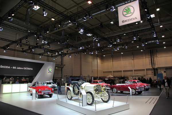 Image: Skoda stand under the banner of 60 years of the Octavia - Techno Classica Essen 2019