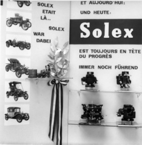 Solex zeigt die Geschichte des Vergasers - Genfer Automobilsalon 1959