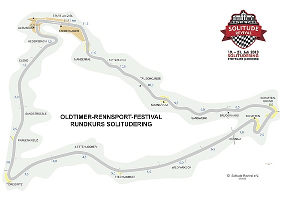 Solitude Revival 2013 - Skizze Rennstrecke