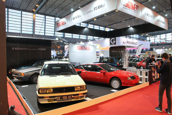 Sonderausstellung zur Turbo-Ära bei Renault - u.a. Renault Fuego und Alpine A610 - Rétromobile Paris 2017