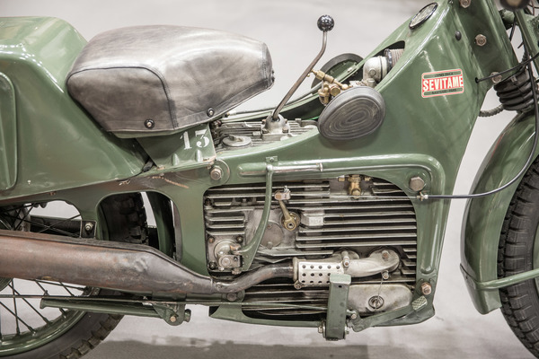 Sonderschau Französische Motorräder - Sévitame-Simca 350 von 1939 - Rétromobile Paris 2017