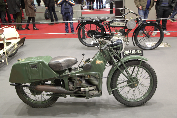 Sonderschau Französische Motorräder - Simca 350 von 1939 - Rétromobile Paris 2017