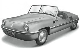 Spatz  (1956) - Kunststoffauto ohne Türen Spatz  (1956) - Kunststoffauto ohne Türen