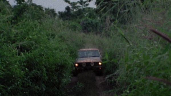 Spezialprüfung im dichtesten Dschungel, und dies 800km lang – Standbild aus dem Film "Die Evolution des Driftwinkels Vol. 2" von Helmut Deimel