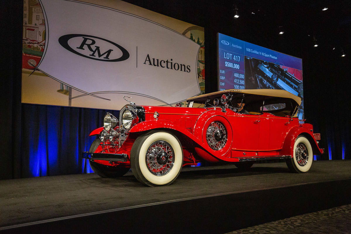 Spitzenresultat für den Cadillac V16 Fleetwood Sport Phaeton von 1930 - USD 1,221 Millionen wurden bezahlt - RM Auctions Hershey Versteigerung am 10./11. Oktober 2019
