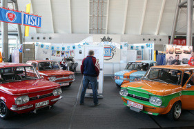 Stand der Scuderia NSU Süd-Deutschland mit heissen TTs - Retro Classics Stuttgart 2014