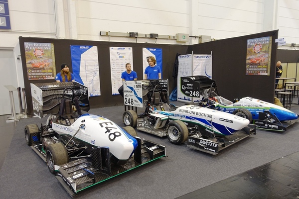 Stand von "RUB Motorsport", die rennsportliche Seite der Ruhr-Universität Bochum – Essen Motor Show 2024