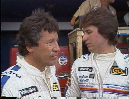 Standbild aus dem Film "Le Mans 1982" Mario Andretti mit seinem Sohn