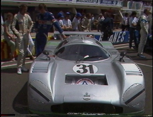 Standbild aus dem Film "Le Mans 1982" Nimrod NRA:C2 mit einem Aston Martin Motor