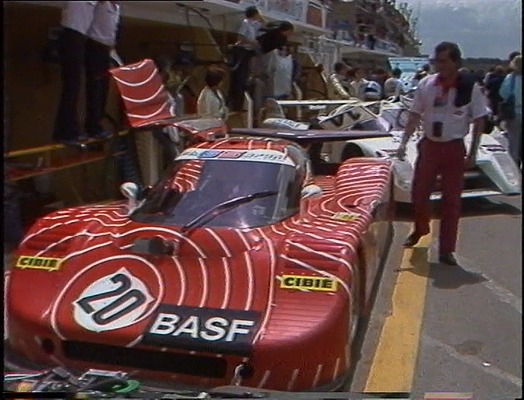 Standbild aus dem Film "Le Mans 1982" Sauber SHS C6 mit Hans Joachim Stuck