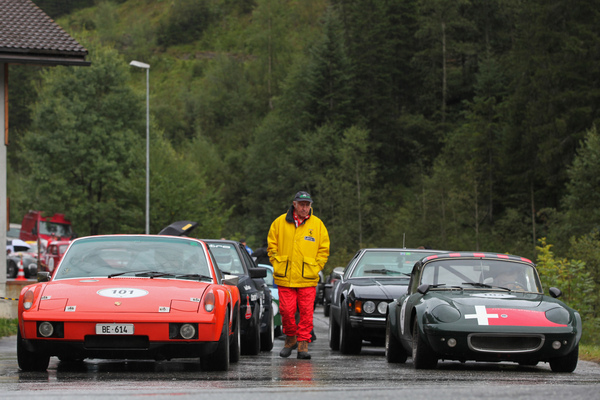 Group 1 starting field in Langwies - Arosa ClassicCar 2017