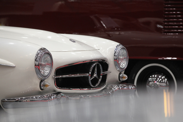 Sternen-Chrom am 190 SL - Retro Classics Bavaria 2017 in Nürnberg