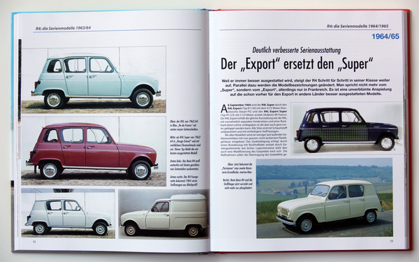 Bild Stetige Weiterenwicklung - auf vielen Bildern illustriert - Buch "Renault 4 - Alle Modelle 1961 - 1994"