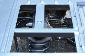 Steyr-Puch Haflinger 706 (703 AP, 1973) - die mittlere Achse wurde aus originalen Haflinger-Teilen gebaut