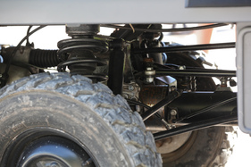 Steyr-Puch Haflinger 706 (703 AP, 1973) - für den Einbau der zusätzlichen Achse war viel Ingenieur-Erfahrung nötig