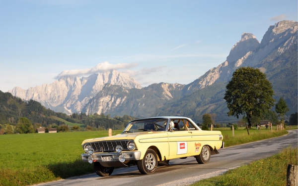 Stig Blomqvist im Ford Falcon Sprint an der Austrian Rallye Legends 2014