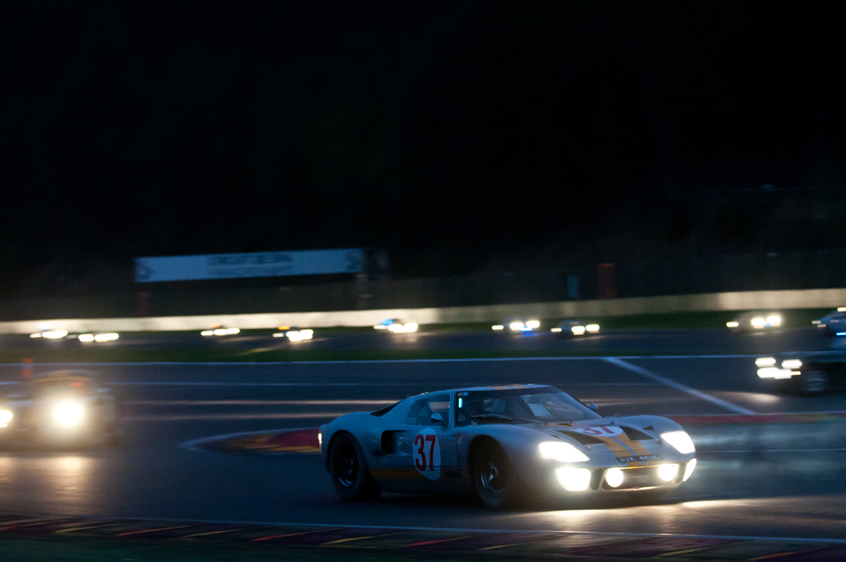 Atmospheric "safety car" phase shortly before the end of the 6-hour race - Spa Six Hours 2013