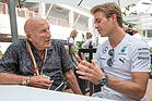 Stirling Moss mit Nico Rosberg am GP Singapur 2014