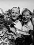 Stirling Moss und Luigi Musso nach dem GP von Holland in Zandvoort 1955