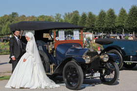 Stoewer C2 (1913) - passende Kulisse für Hochzeitsbilder - Classic-Gala Schwetzingen 2018