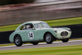 Stuart Dean im Jacobs-MG Coupé aus 1954 - Fordwater Trophy - Goodwood Revival 2015