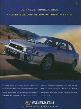 Subaru Impreza WRX (2000) - Werbung für den schwächeren WRX (218 PS)