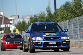 Subaru Impreza WRX STI - im Rallye-Look - am 2. TCS Youngtimer und Classictreffen in Pratteln im Jahr 2016 (1995)