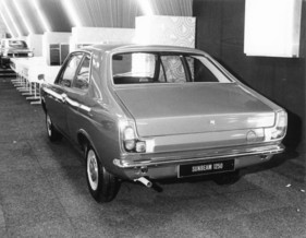Sunbeam 1250 (1973) - neu im Programm als zweitürige Limousine ab 7'980 Franken - am Genfer Automobilsalon von 1973