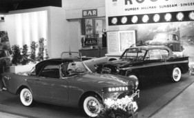 Sunbeam Alpine - auf dem Sunbeam-Stand am Genfer Autosalon 1961