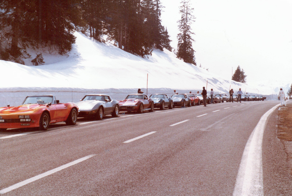 Swiss Corvette Club International - Ausfahrt im Winter während der 80er Jahre