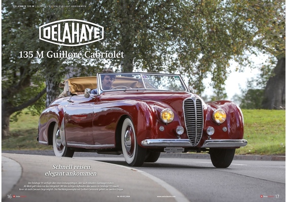 Bild SwissClassics Revue 101-1/2024 – Delahaye 135 M | Schnell Reisen, elegant ankommen