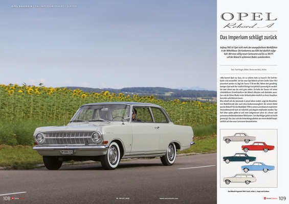 Bild SwissClassics Revue 105-5 | 2024 - Gefälliger Blitz: Opel Rekord A