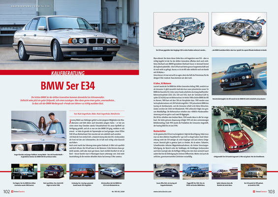Bild SwissClassics Revue 105-5 | 2024 - Kaufberatung: BMW 5-er E34