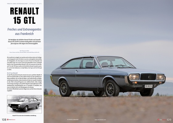 Bild: SwissClassics Revue 106-6 | 2024/2025 – Freches und Extravagantes aus Frankreich: Renault 15 GTL