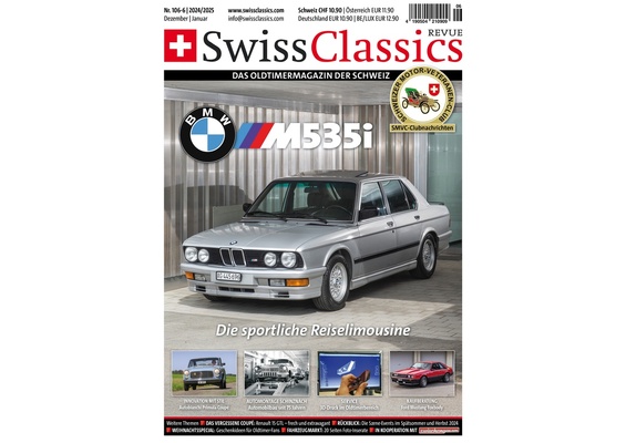 Bild: SwissClassics Revue 106-6 | 2024/2025 – Titelseite