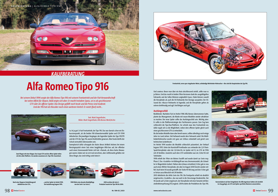 SwissClassics Revue 108-2 | 2025 – Kaufberatung: Alfa Romeo GTV:Spider (Tipo 916)