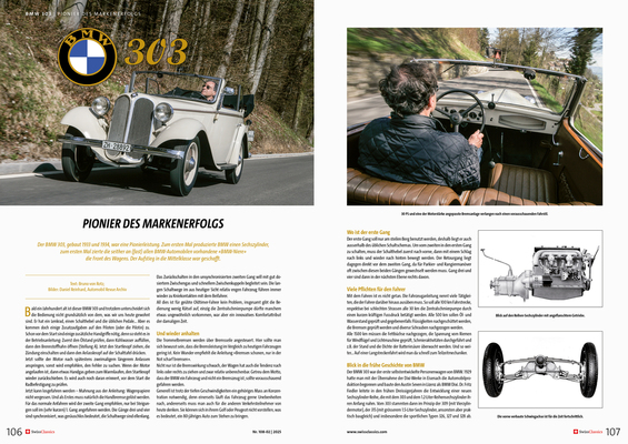 Image: SwissClassics Revue 108-2 | 2025 - Pioneer of the brand's success: BMW 303