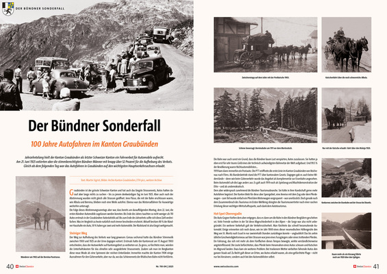 SwissClassics Revue 109-3 | 2025 – Der Bündner Sonderfall: 100 Jahre Autofahren im Kanton Graubünden