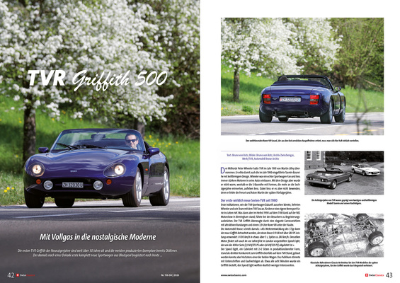 Bild: SwissClassics Revue 116-4 | 2026 – TVR Griffith 500