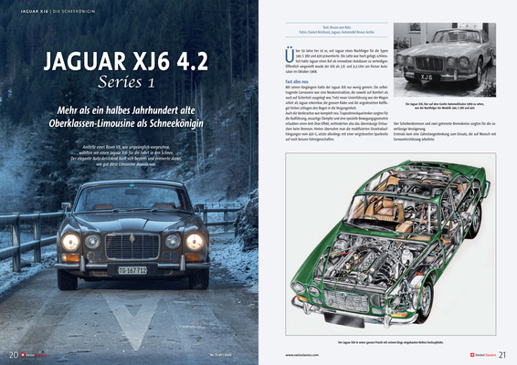 Bild SwissClassics Revue 77-1/2020 - Jaguar XJ6 - die Schneekönigin