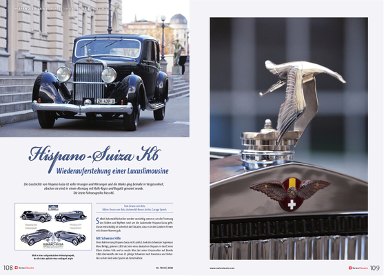 Bild SwissClassics Revue 78-2/2020 - Hispano Suiza K6 - Wiederauferstehung einer Luxuslimousine