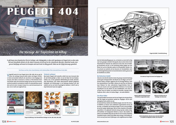 SwissClassics Revue 81-5/2020 - Peugeot 404