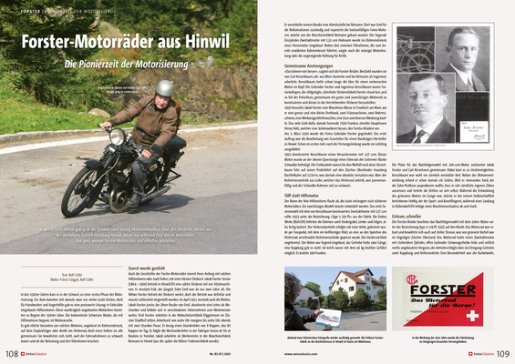 Bild SwissClassics Revue 83-1 | 2021 - Forster-Motorräder aus Hinwil