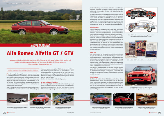 SwissClassics Revue 87-5/2021 – Kaufberatung Alfa Romeo Alfetta GT/GTV