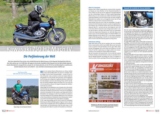 Image: SwissClassics Revue 87-5/2021 - Kawasaki 750 H2 Mach IV - When the era of the two-stroke slowly but surely came to an end