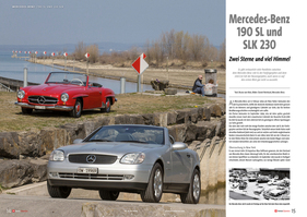 SwissClassics Revue 91-3/2022 - The two convertibles have far more in common than their manufacturer and the star on the radiator grille...