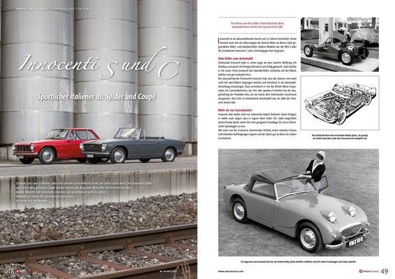 SwissClassics Revue 92-4/2022 - Report Innocenti S and C - sporty Italian as Spider and Coupé