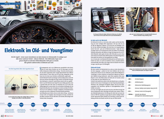 Bild: SwissClassics Revue 93-5/2022 - Bericht Elektronik im Old- und Youngtimer