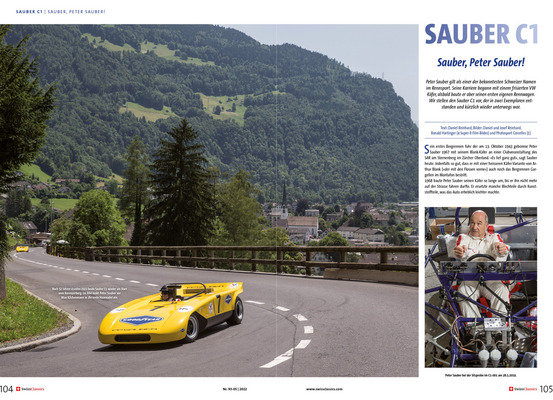 Bild: SwissClassics Revue 93-5/2022 - Bericht Sauber, Peter Sauber | Sauber C1